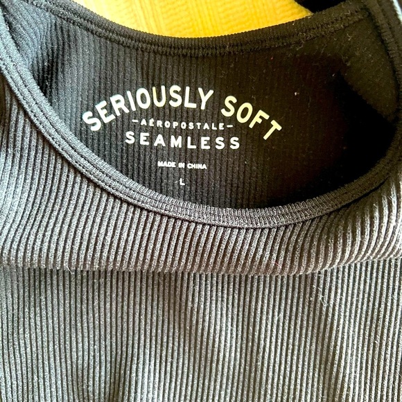 2/$18 Aeropostale Black and Brown Fitted Bodysuits Short Sleeve - Picture 8 of 8
